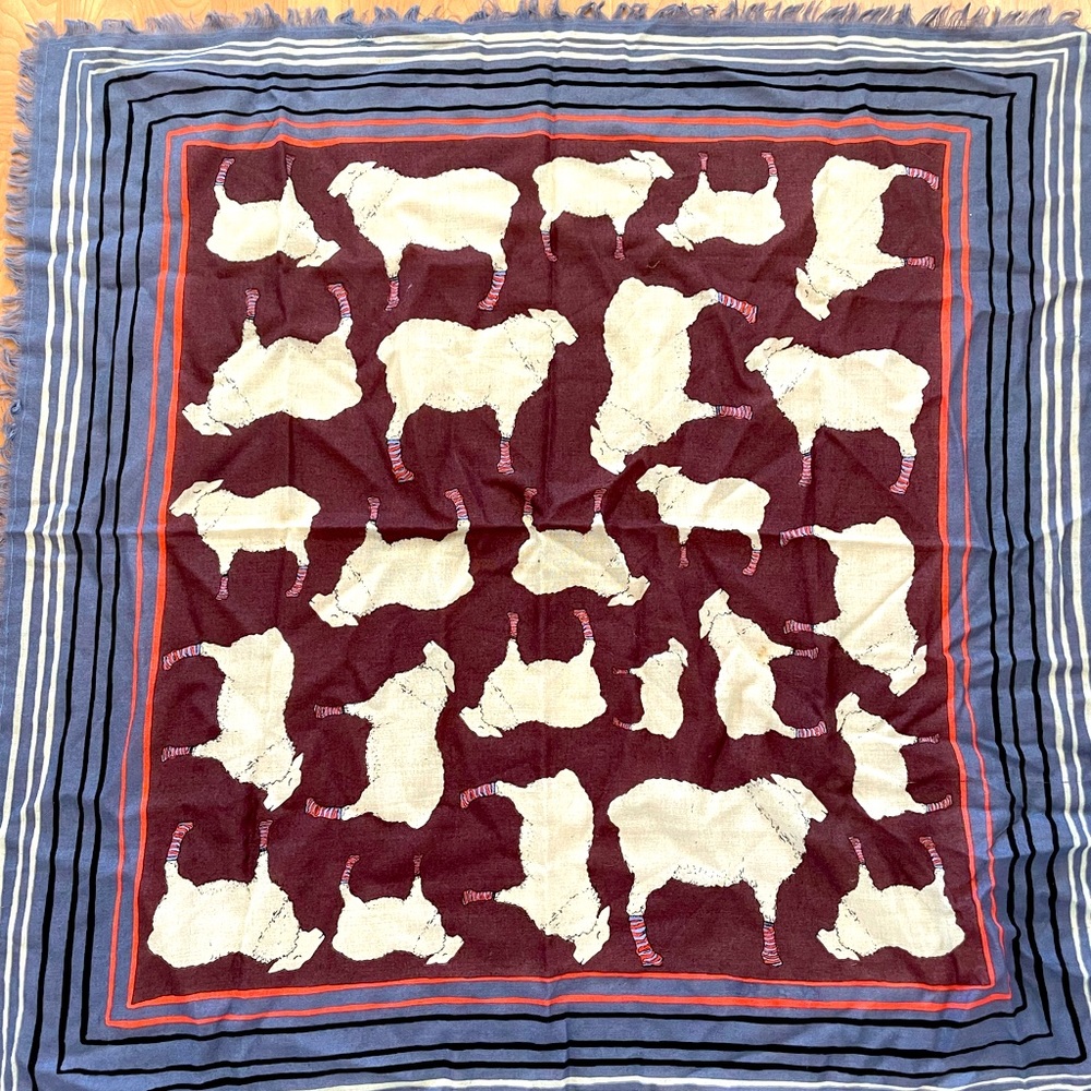Cute and colorful sheep scarf